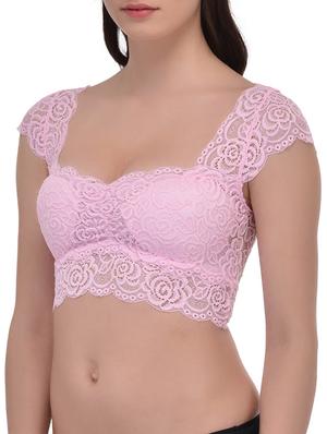 pink lace bralette - 13230765 - Standard Image - 2