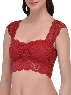 red lace bralette - 13230768 - Standard Image - 2