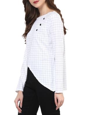 white checkered regular top - 13242676 - Standard Image - 2
