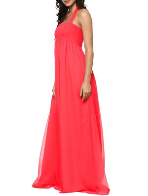 red solid gown dress - 13243170 - Standard Image - 2