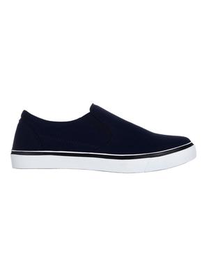 blue canvas slip on shoe - 13244608 - Standard Image - 2
