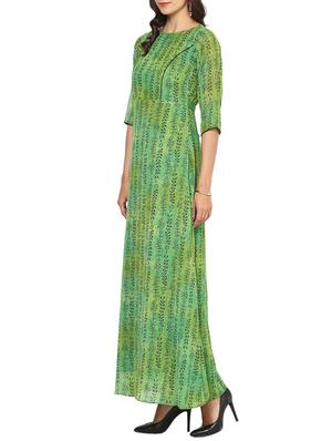 green georgette maxi dress - 13245496 - Standard Image - 2
