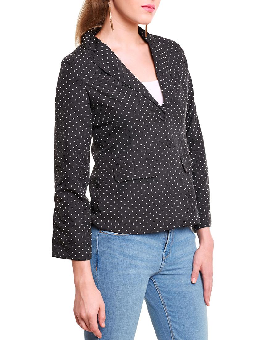 black crepe formal blazer - 13259488 - Zoom Image - 2