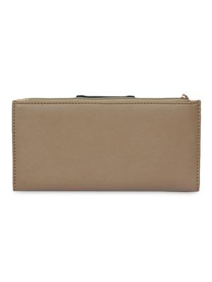 brown magnetic snap faux leather wallet - 1326189 - Standard Image - 2