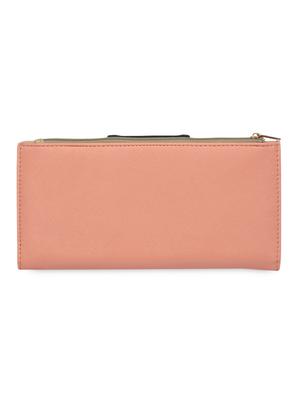 peach magnetic snap faux leather wallet - 1326192 - Standard Image - 2