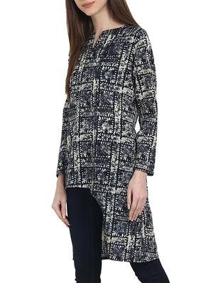 grey rayon high low tunic - 13264087 - Standard Image - 2