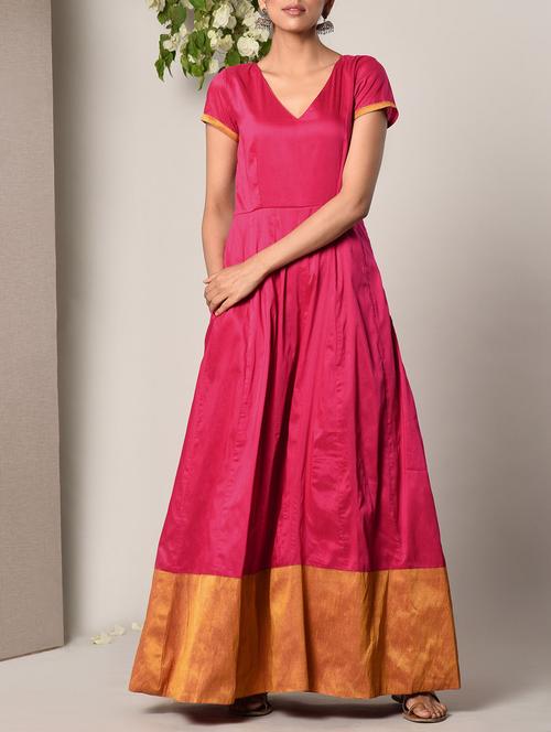 pink poly cotton maxi dress - 13266823 - Standard Image - 1