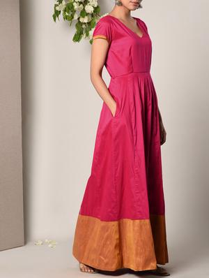 pink poly cotton maxi dress - 13266823 - Standard Image - 2