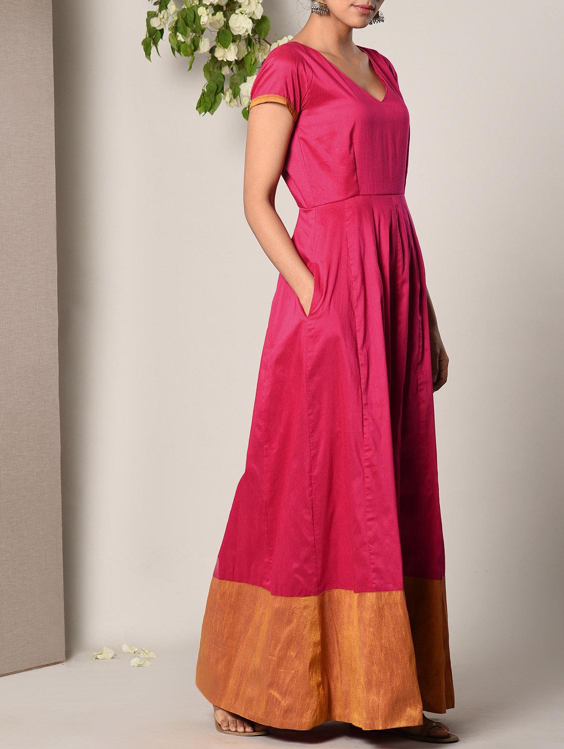 pink poly cotton maxi dress - 13266823 - Zoom Image - 2