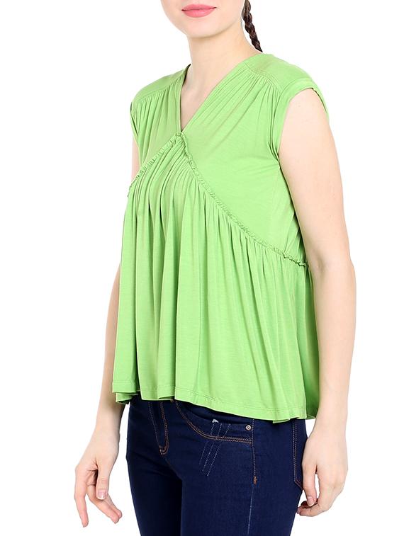 green viscose top - 13269653 - Zoom Image - 2