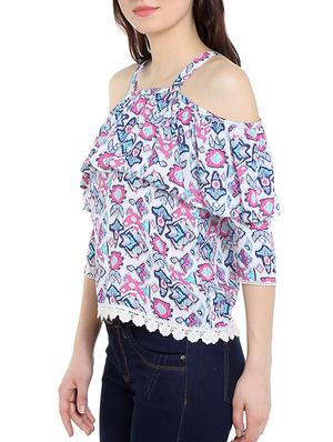 purple printed rayon top - 13269705 - Standard Image - 2