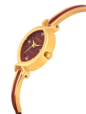 golden stainless steel wrist watch - 13283131 - Standard Image - 2