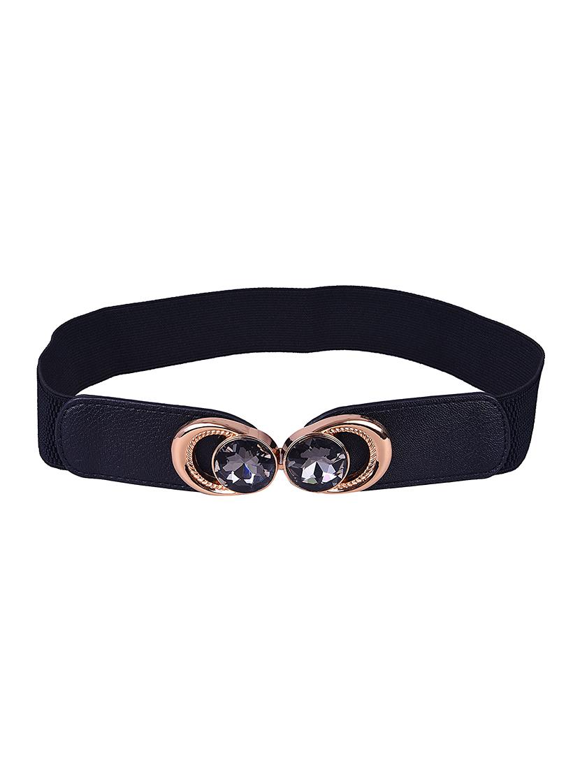 Black Leatherette (pu Belt - By - 13290257