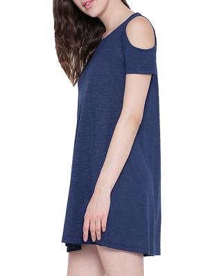blue viscose shift dress - 13295994 - Standard Image - 2
