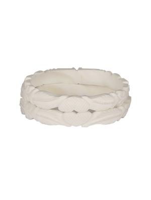 white shakha & pola bangles - 13302161 - Standard Image - 2