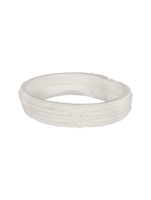 white shakha & pola bangle - 13302166 - Standard Image - 2