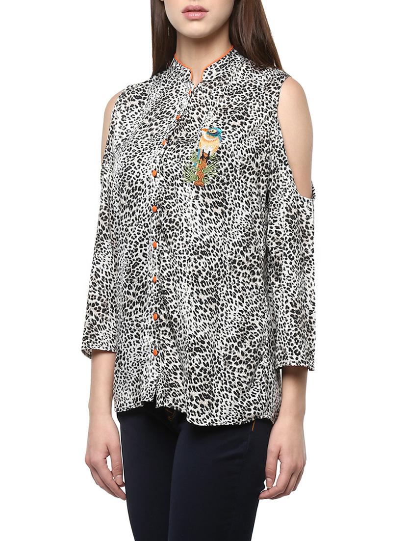 black printed cotton shirt - 13310325 - Zoom Image - 2