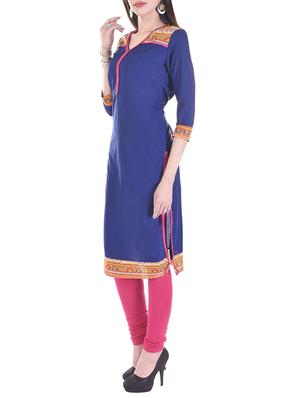 purple cotton regular kurta - 13310978 - Standard Image - 2