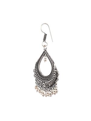 white metal chandellier earrings - 13312374 - Standard Image - 2