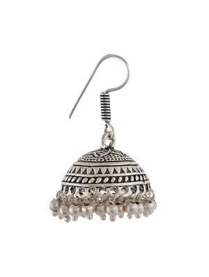 silver metal drop earrings - 13312434 - Standard Image - 2