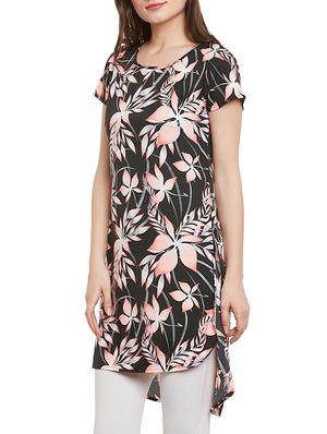 black crepe high low tunic - 13312977 - Standard Image - 2