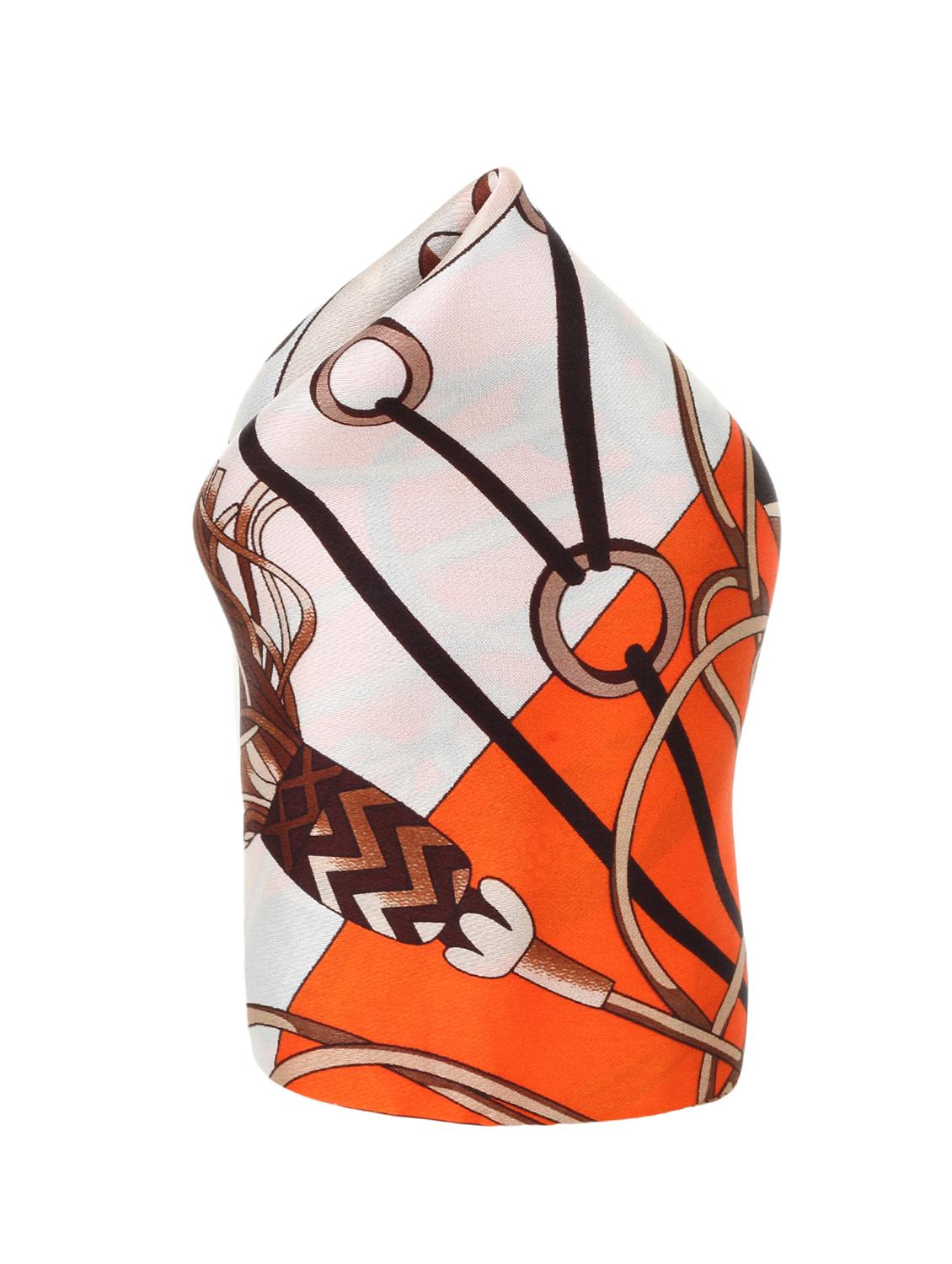 orange polyester pocketsquare - 13314996 - Zoom Image - 2