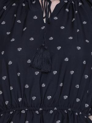 tassel tie-up blouson dress - 13315989 - Standard Image - 5