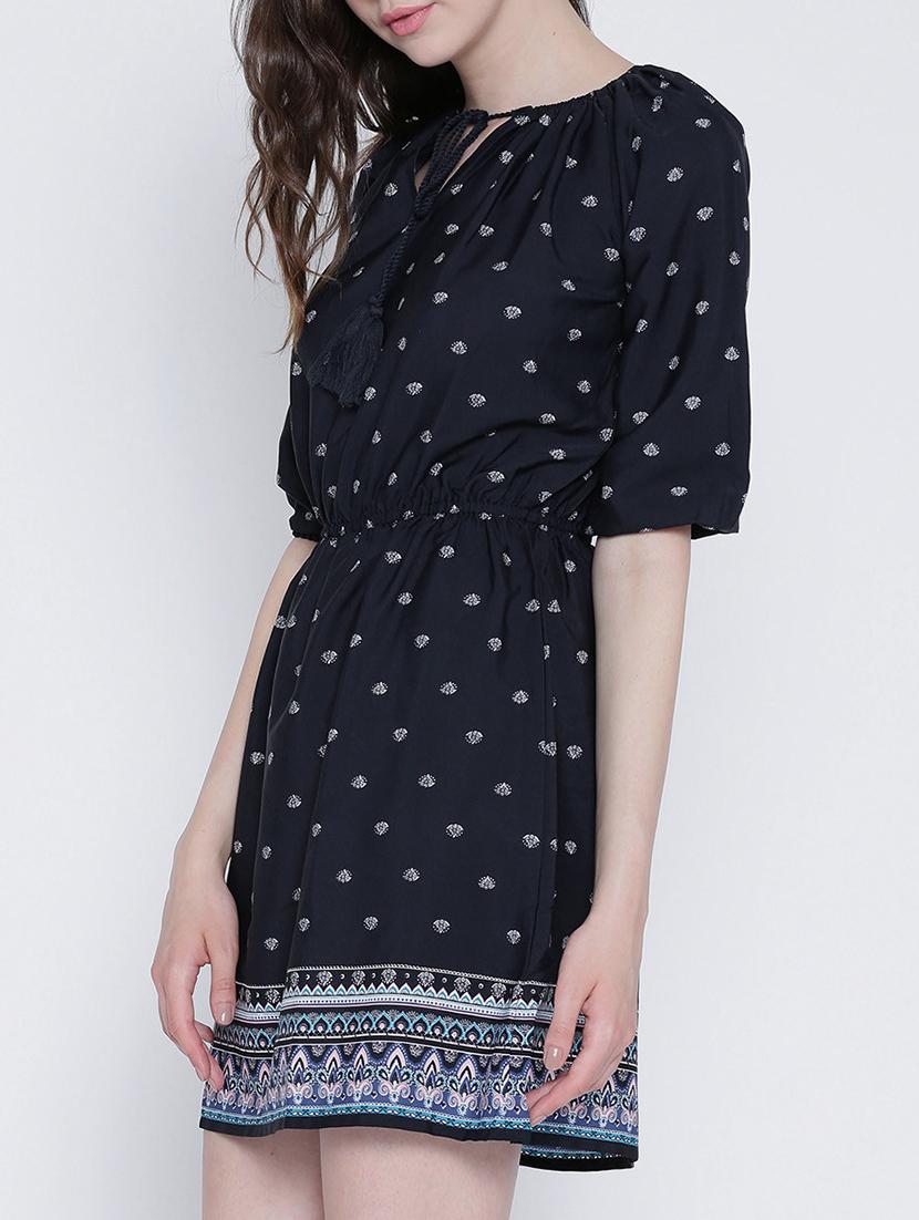 tassel tie-up blouson dress - 13315989 - Zoom Image - 2
