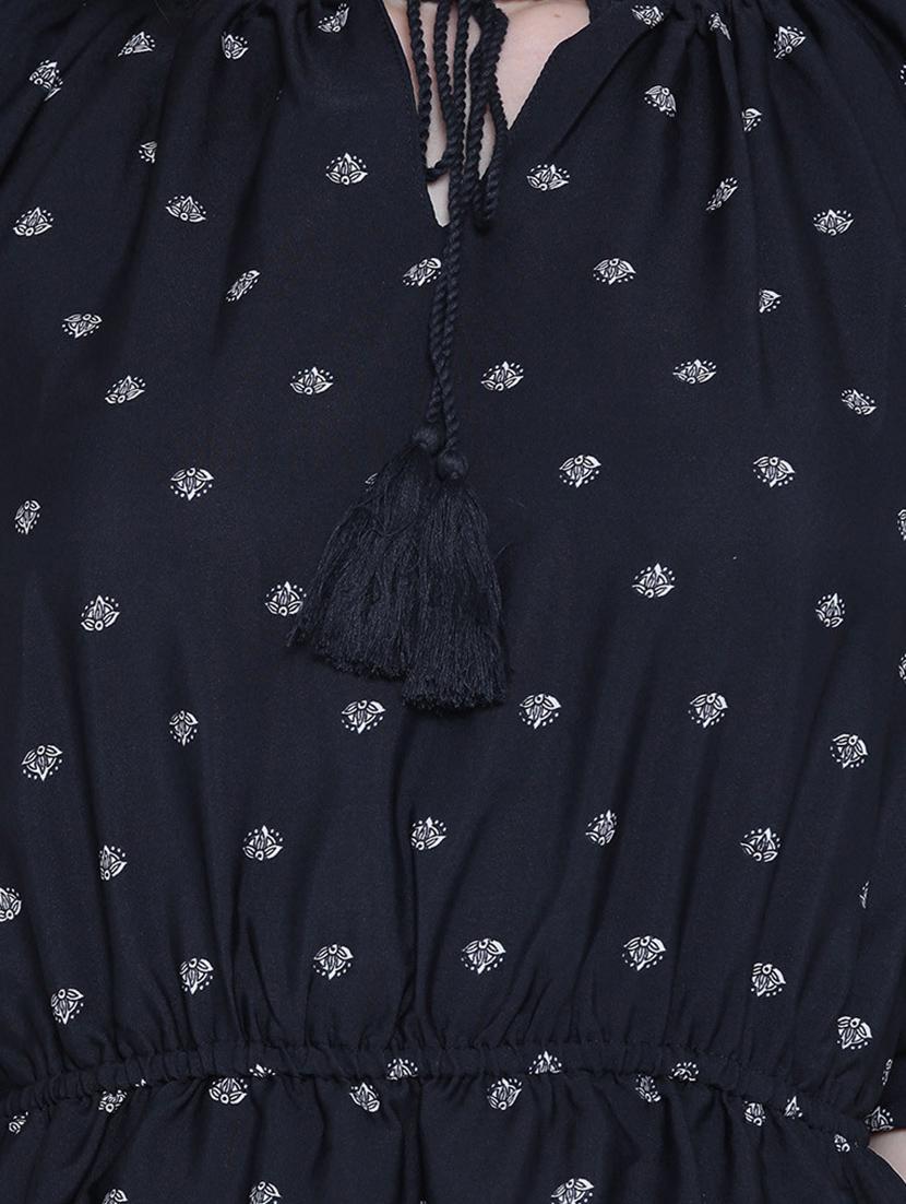 tassel tie-up blouson dress - 13315989 - Zoom Image - 5