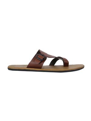 brown leather slip on slipper - 13316292 - Standard Image - 2