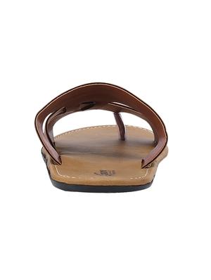 brown Leather slip on slipper - 13316297 - Standard Image - 2