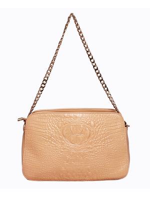 beige leatherette sling bag - 1332233 - Standard Image - 2
