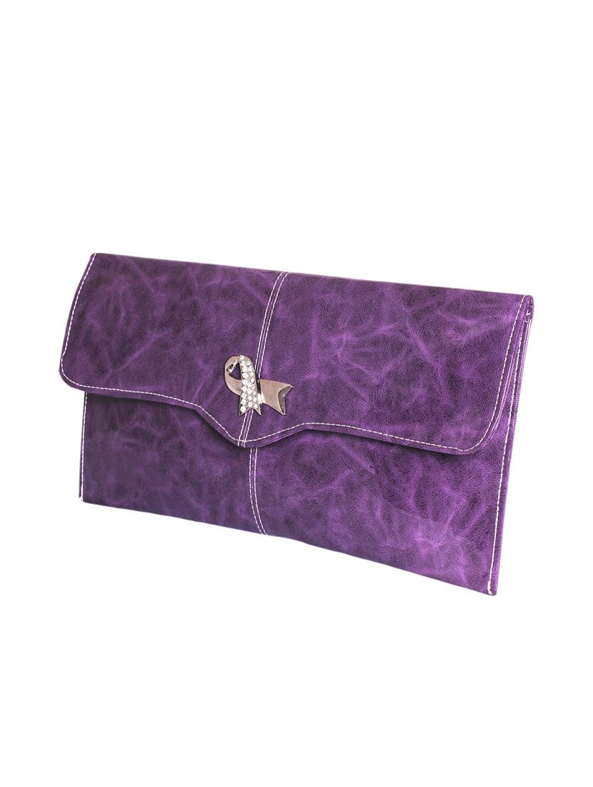 purple leatherette clutch - 1332244 - Zoom Image - 5
