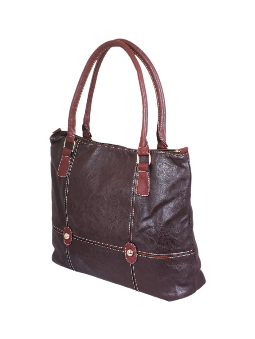 brown leatherette handbag - 1332256 - Zoom Image - 5