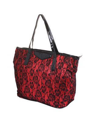 red leatherette handbag - 1332257 - Standard Image - 5