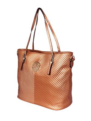 copper leatherette handbag - 1332271 - Standard Image - 5