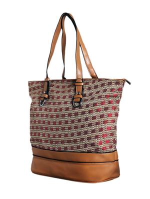 beige leatherette handbag - 1332282 - Standard Image - 5