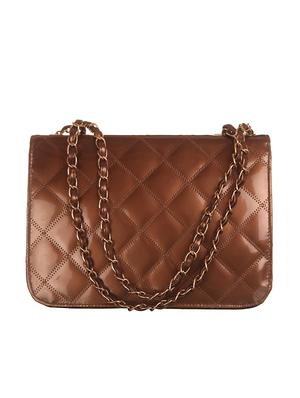 copper leatherette sling bag - 1332334 - Standard Image - 2