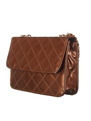copper leatherette sling bag - 1332334 - Standard Image - 5