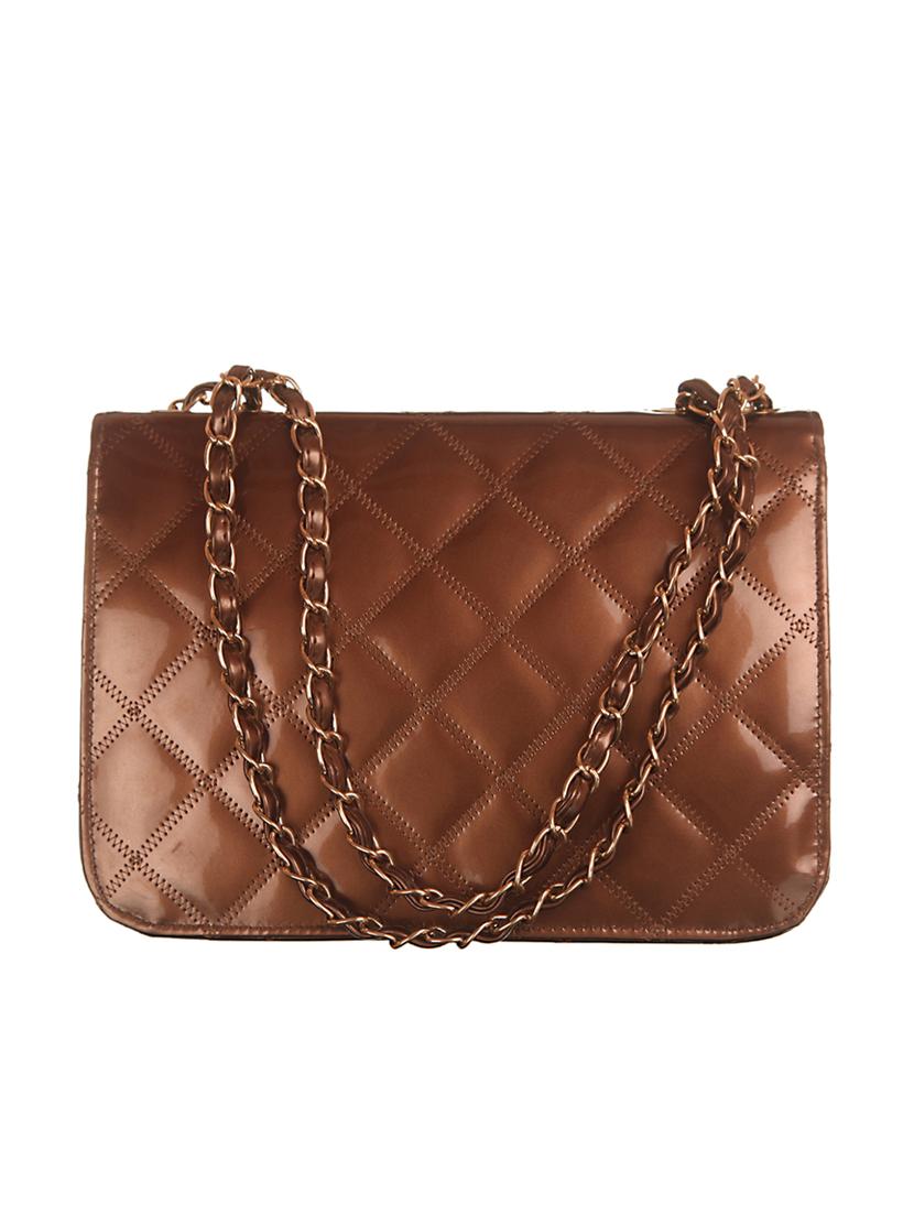 copper leatherette sling bag - 1332334 - Zoom Image - 2