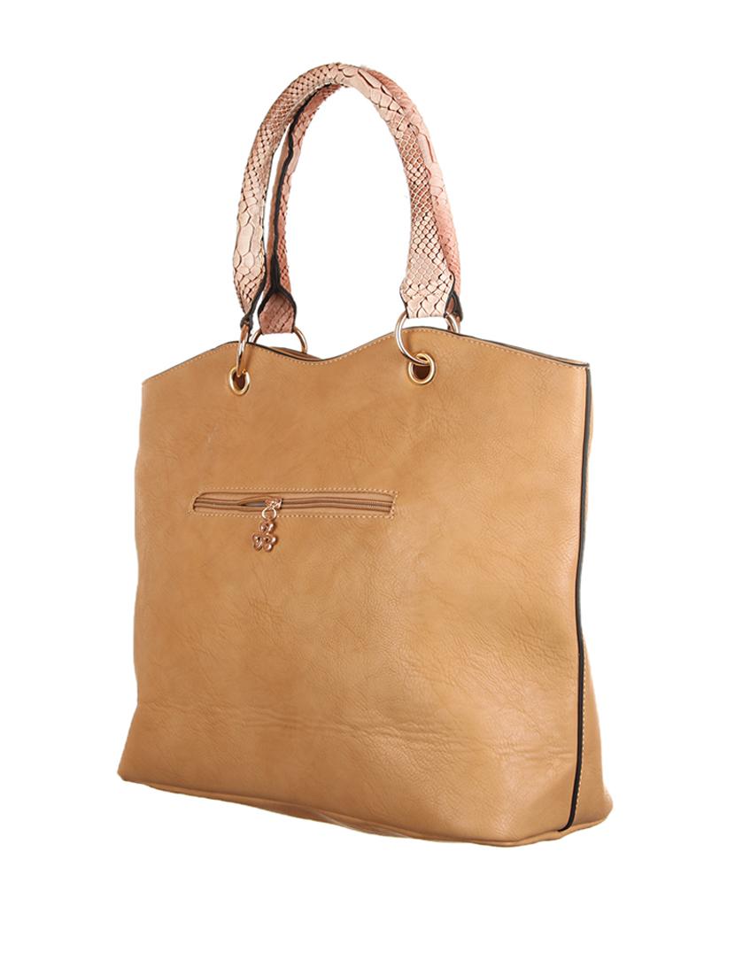 beige leatherette handbag - 1332342 - Zoom Image - 5