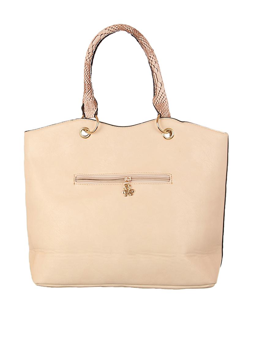 cream leatherette handbag - 1332343 - Zoom Image - 2