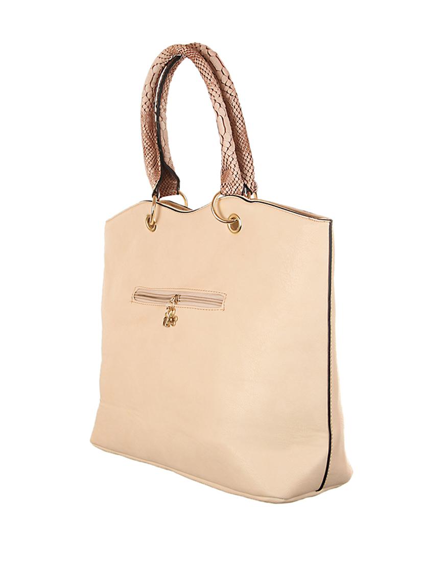 cream leatherette handbag - 1332343 - Zoom Image - 5