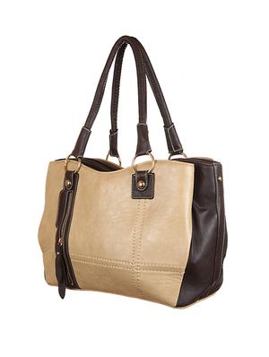 beige leatherette handbag - 1332352 - Standard Image - 5