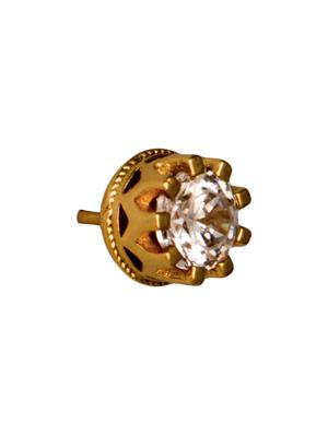 gold metal studs earrings - 13329921 - Standard Image - 2