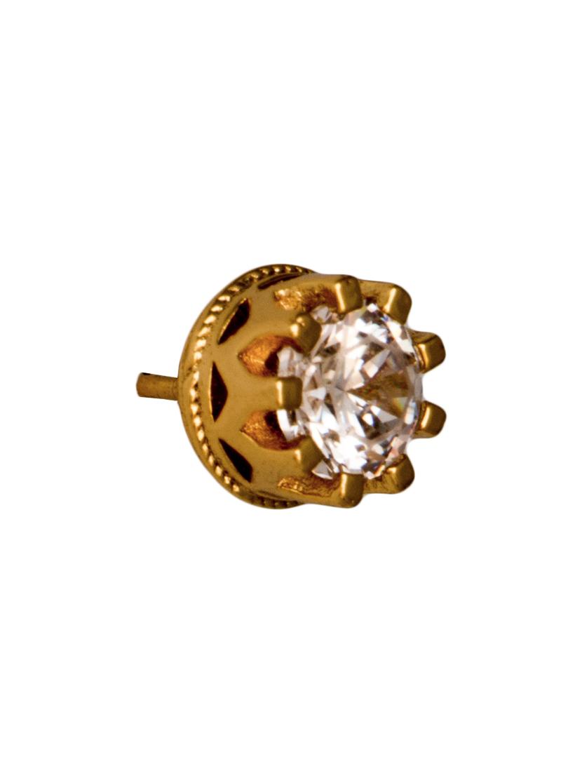 gold metal studs earrings - 13329921 - Zoom Image - 2