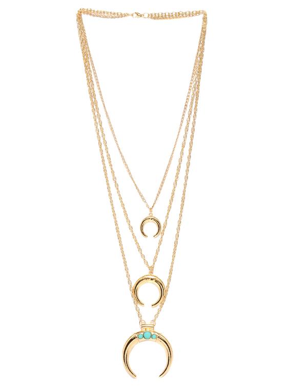 blue metal long necklace - 13332787 - Zoom Image - 2