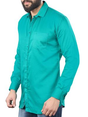 blue cotton casual shirt - 13335383 - Standard Image - 2