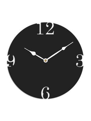 black wooden analog wall clock - 13339177 - Standard Image - 2