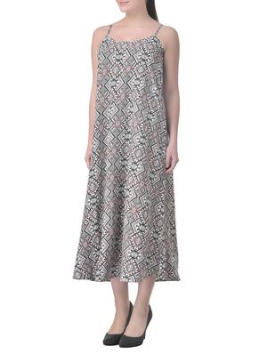 white printed maxi dress - 13339374 - Standard Image - 2